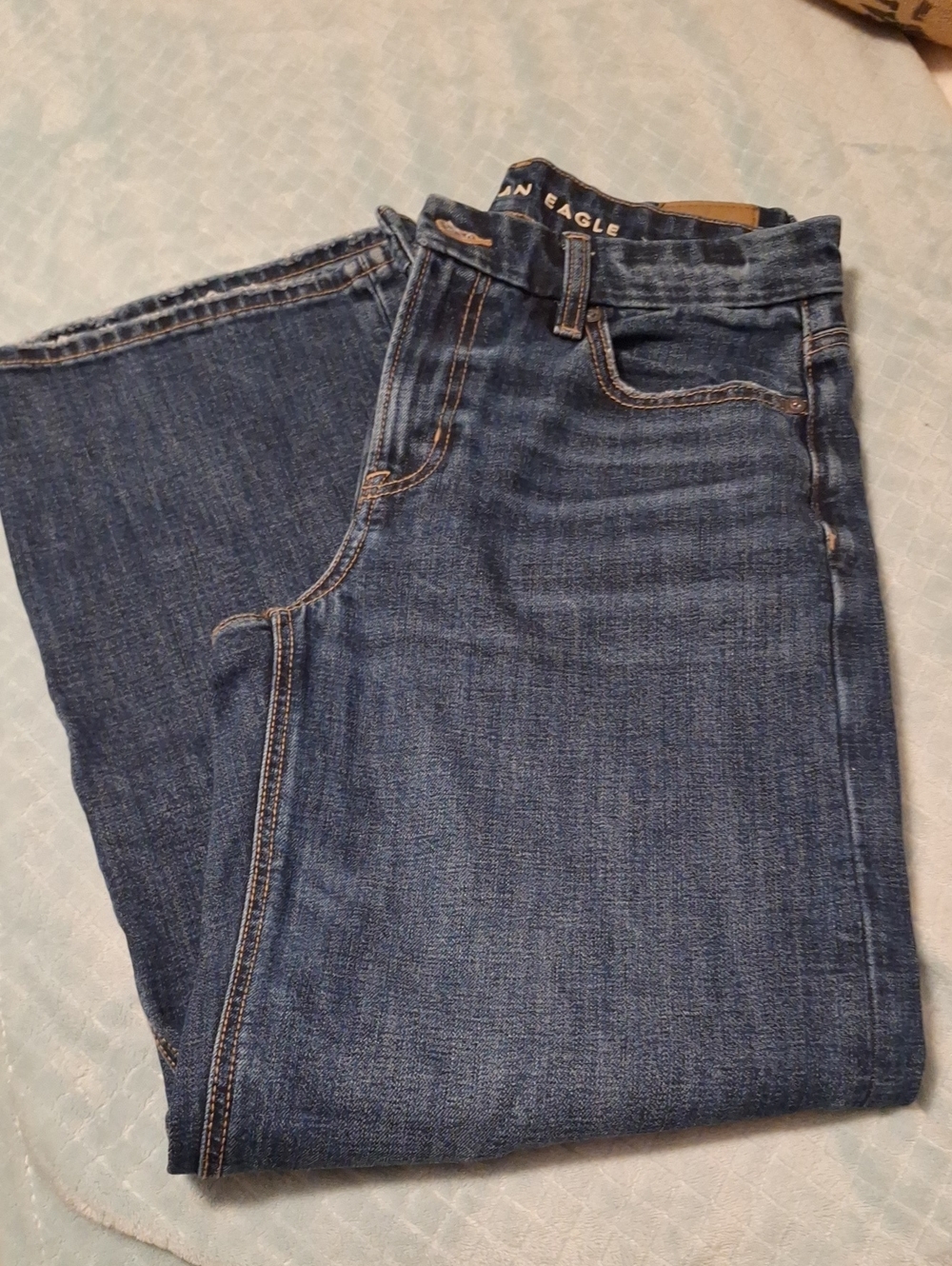 American Eagle Outfitters  Medium Blue Straight Jeans